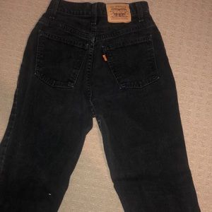 Black custom Levi’s jeans